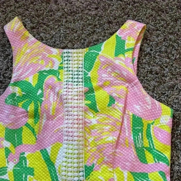 Lilly Pulitzer For Target Pink Fan Dance Sleeveless Shift Mini Dress Size 8 - Picture 3 of 8